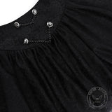 Gothic Chain Polyester Bodysuit Skirt Set