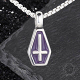 Gothic Cross Coffin Stainless Steel Vampire Pendant