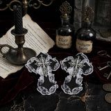 Gothic Cross Lace Fabric Alloy Y2K Hair Clips
