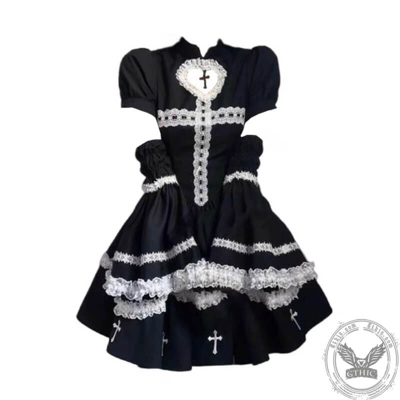 Gothic Cross Polyester Lolita Dress | Gthic.com