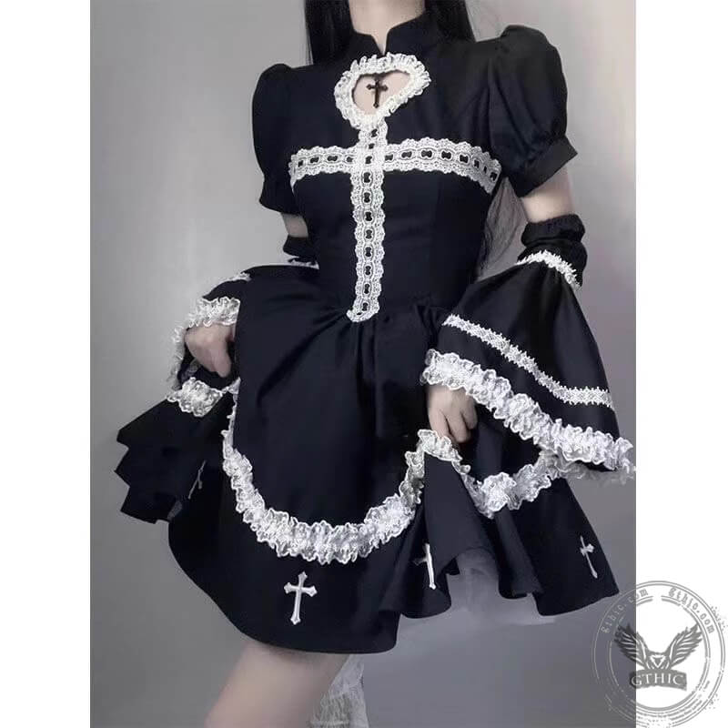 Gothic Cross Polyester Lolita Dress | Gthic.com