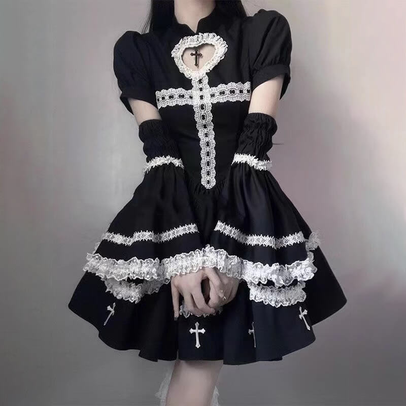 Gothic Cross Polyester Lolita Dress | Gthic.com