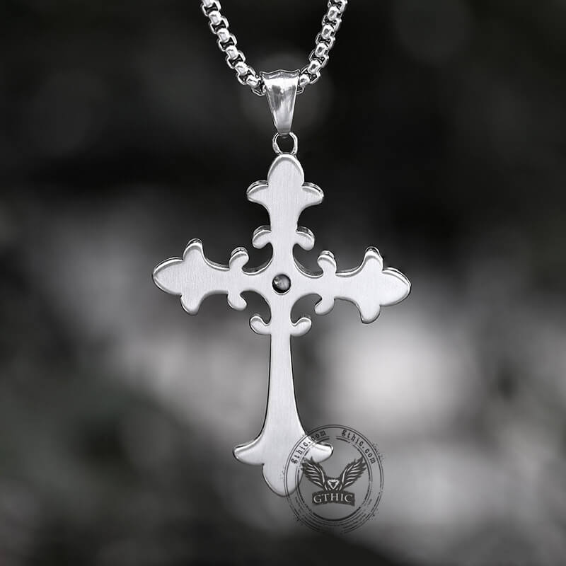 Gothic Cross Stainless Steel Pendant