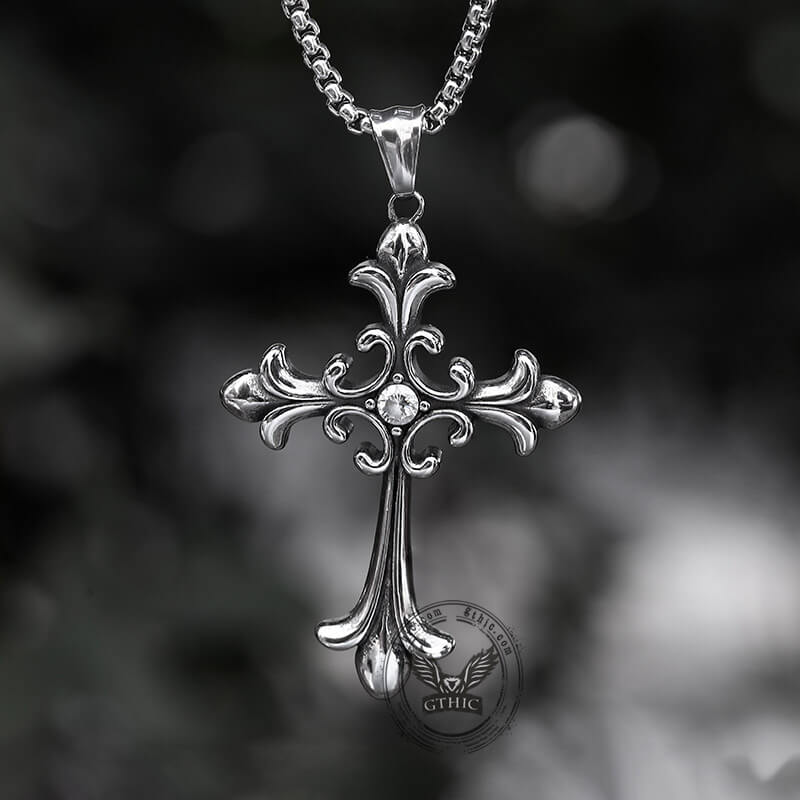 Gothic Cross Stainless Steel Pendant | Gthic.com