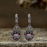 Gothic Crown Heart Alloy Earrings 01 | Gthic.com