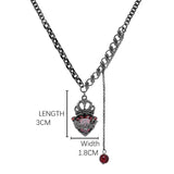 Gothic Crown Heart Alloy Necklace