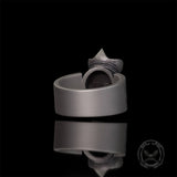 Gothic Crown Skull Leviathan Cross Sterling Silver Ring | Gthic.com