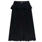 Gothic Dark-Style High-Slit Versatile Long Skirt