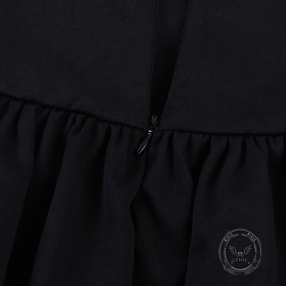 Gothic Dark-Style High-Slit Versatile Long Skirt
