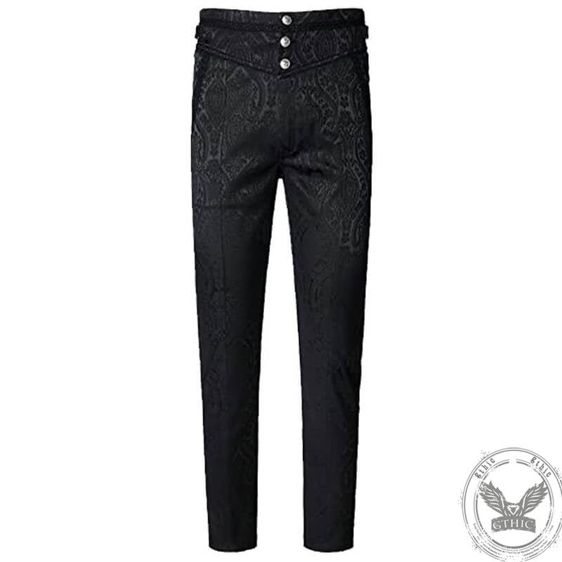 Gothic Dark Jacquard Trousers | Gthic.com