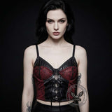 Gothic Dark Spiderweb Strappy Tight-Fitting Corset | Gthic.com