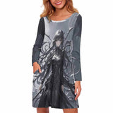 Gothic Dark Style Girl Double Pocket Casual Dress 03 | Gthic.com