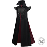 Gothic Dark Vampire-Style Long Trench Costume