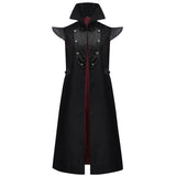 Gothic Dark Vampire-Style Long Trench Costume