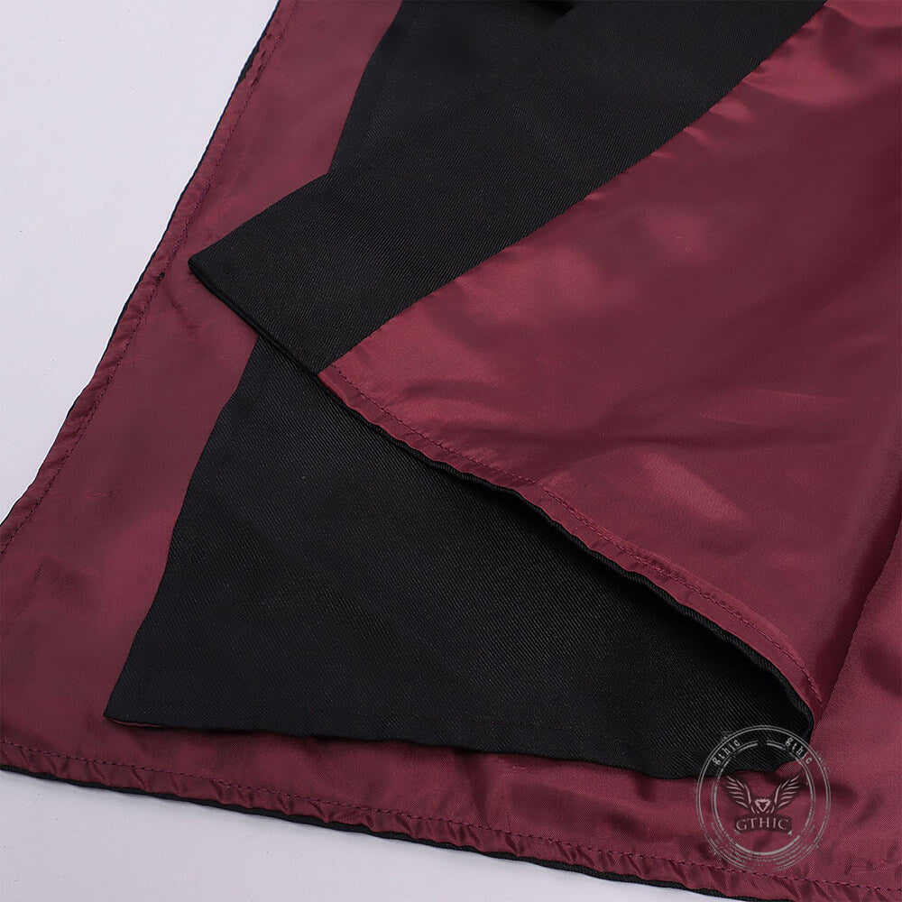 Gothic Dark Vampire-Style Long Trench Costume
