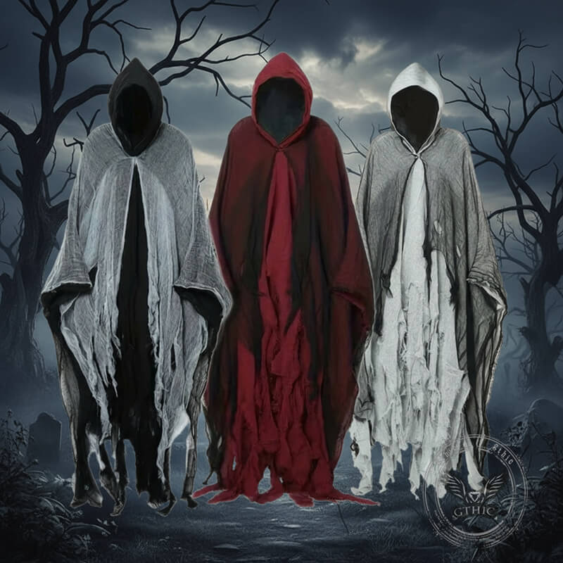 Gothic Death Coming Halloween Costume Hooded Cloak