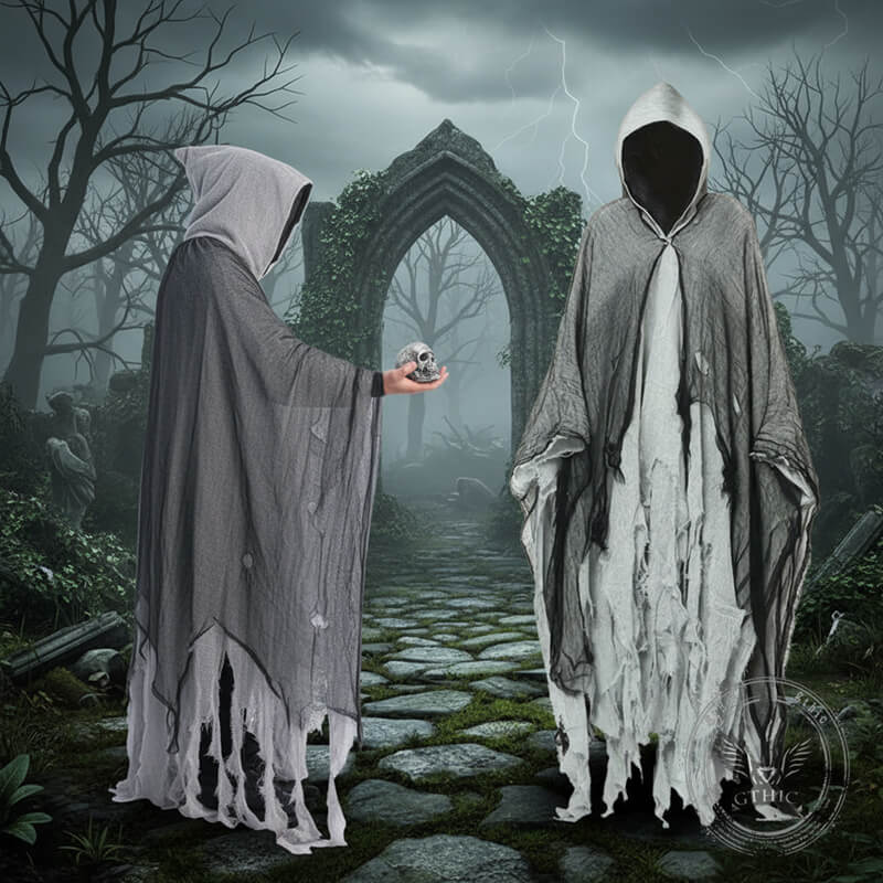 Gothic Death Coming Halloween Costume Hooded Cloak
