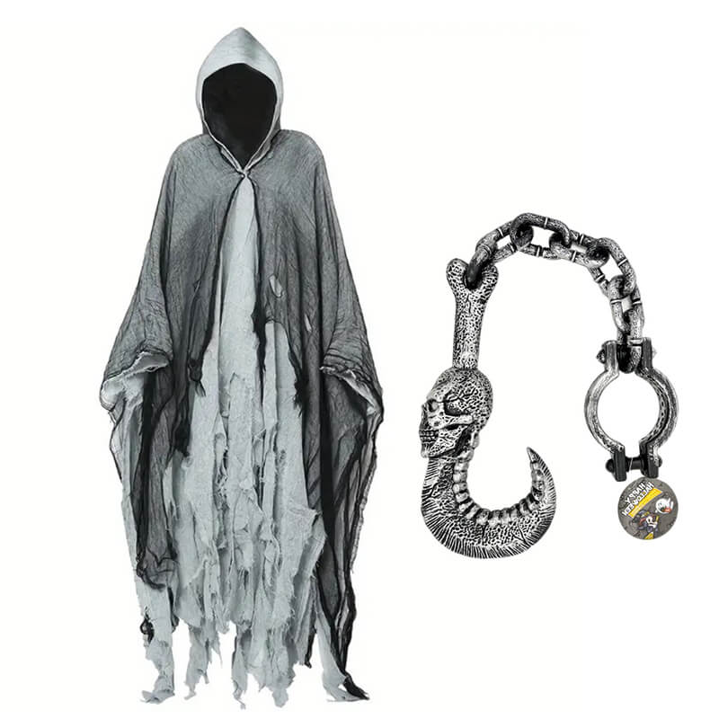 Gothic Death Coming Halloween Costume Hooded Cloak