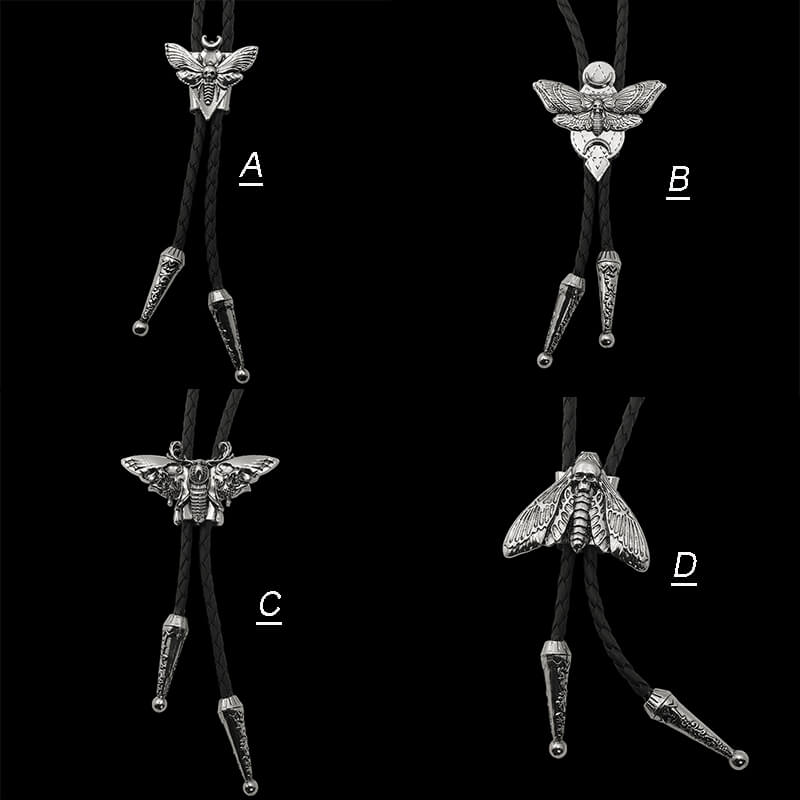 Gothic Death Moth Zinc Alloy Bolo Tie | Gthic.com