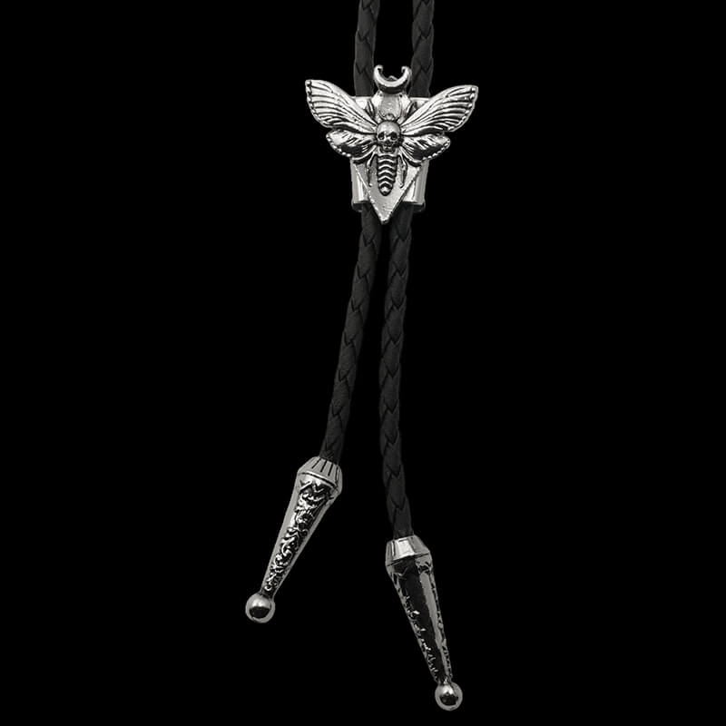 Gothic Death Moth Zinc Alloy Bolo Tie | Gthic.com