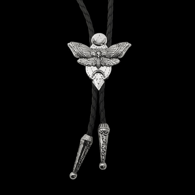 Gothic Death Moth Zinc Alloy Bolo Tie | Gthic.com