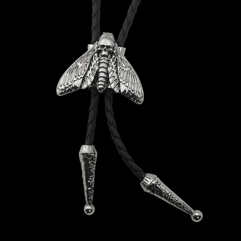 Gothic Death Moth Zinc Alloy Bolo Tie | Gthic.com