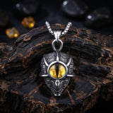 Gothic Demon Eye Compass Skull Stainless Steel Pendant
