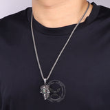 Gothic Demon Eye Compass Skull Stainless Steel Pendant | Gthic.com