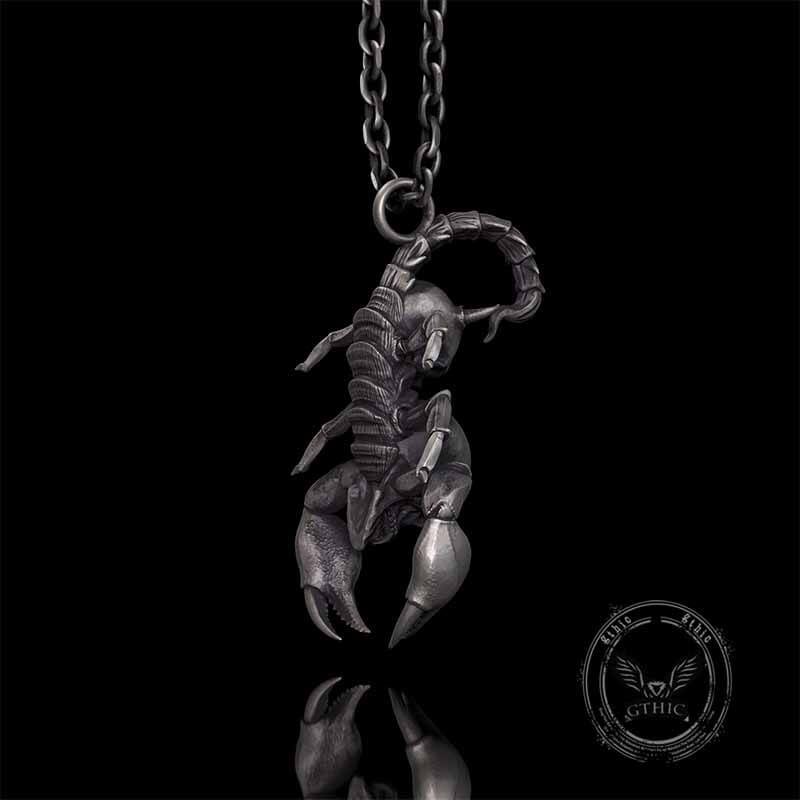Gothic Demon Scorpion Sterling Silver Skull Pendant | Gthic.com