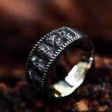Gothic Distressed Skull Stainless Steel Ring | Gthic.com