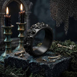 Gothic Double-Row Skull Stainless Steel Ring