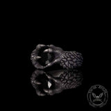 Gothic Dragon Claw Gemstone Sterling Silver Ring