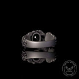 Gothic Dragon Claw Gemstone Sterling Silver Ring