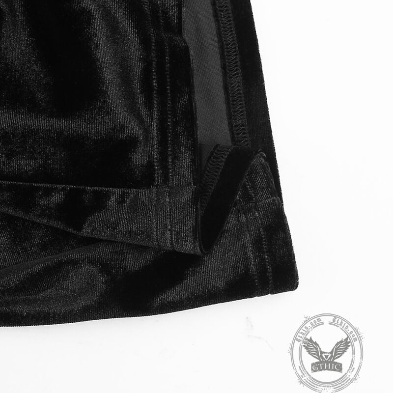 Gothic Embroidered Lace Crop Top Bodycon Dress Set