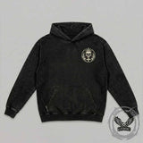 Gothic Eternal Curse Skull Vintage Washed Hoodie | Gthic.com