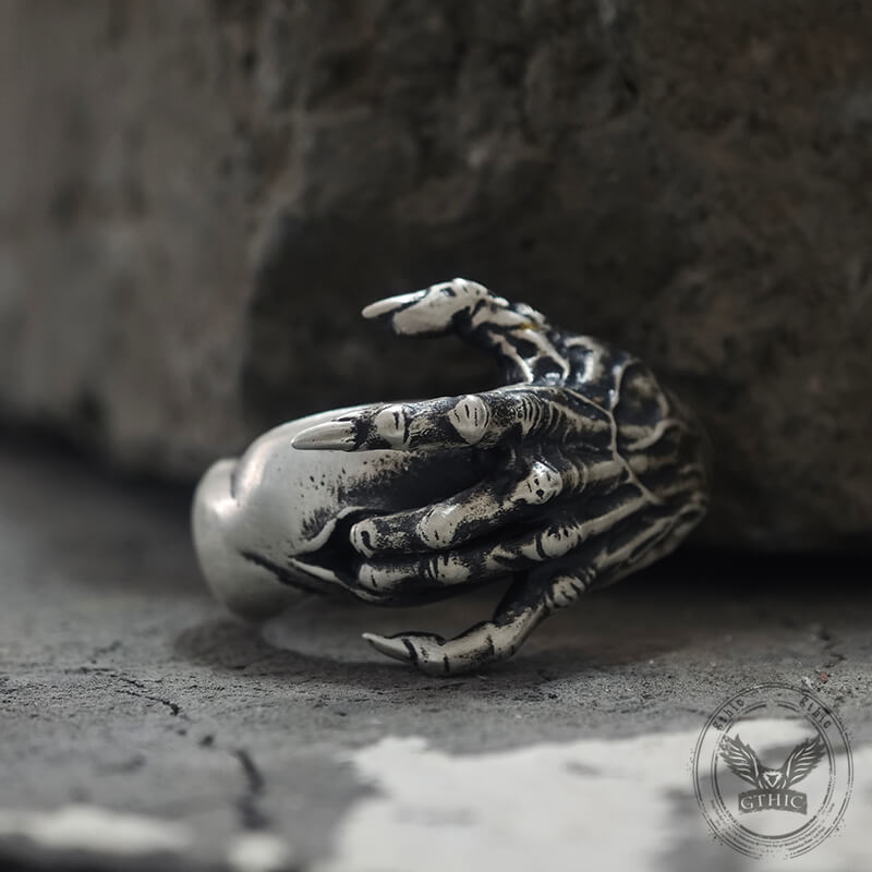 Gothic Evil Devil Hand Sterling Silver Ring – GTHIC