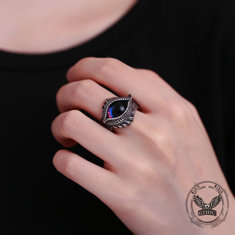 Gothic Evil Eye Stainless Steel Ring