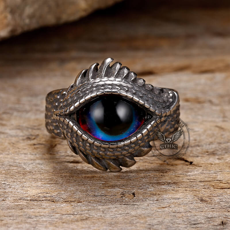 Gothic Evil Eye Stainless Steel Ring