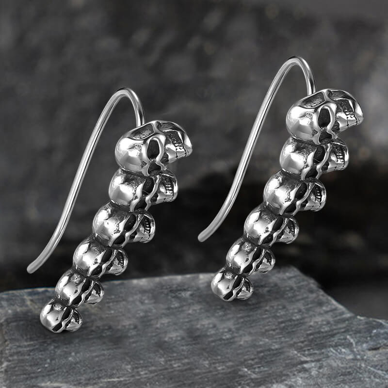 Gothic Evil Skull Design Stainless Steel Earrings | Gthic.com