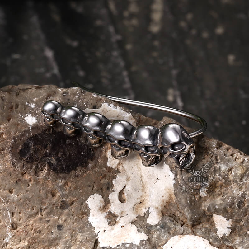 Gothic Evil Skull Design Stainless Steel Earrings | Gthic.com