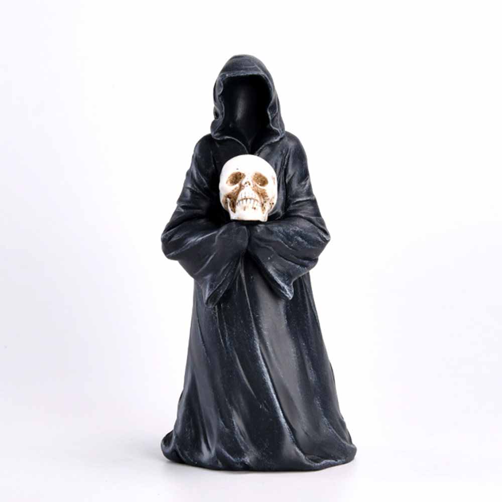 Gothic Faceless Grim Reaper Skull Statue Resin Figurines