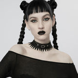 Gothic Feather Design Lace Choker Necklace | Gthic.com