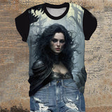 Gothic Female Beauty Short Sleeve T-Shirt