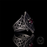 Gothic Filigree Sterling Silver Gemstone Ring