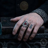 Gothic Filigree Sterling Silver Gemstone Ring | Gthic.com