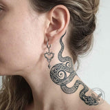 Gothic Flame Spike Stainless Steel Punk Earrings | Gthic.com