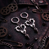 Gothic Flame Spike Stainless Steel Punk Earrings | Gthic.com