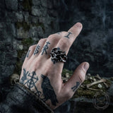 Gothic Flame Sterling Silver Hollow Ring | Gthic.com
