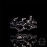 Gothic Flame Sterling Silver Hollow Ring | Gthic.com