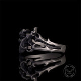 Gothic Flame Sterling Silver Hollow Ring